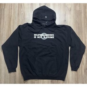 Y2K NHS SKATEBOARDING IS NOT A CRIME Black Hoodie Size XL